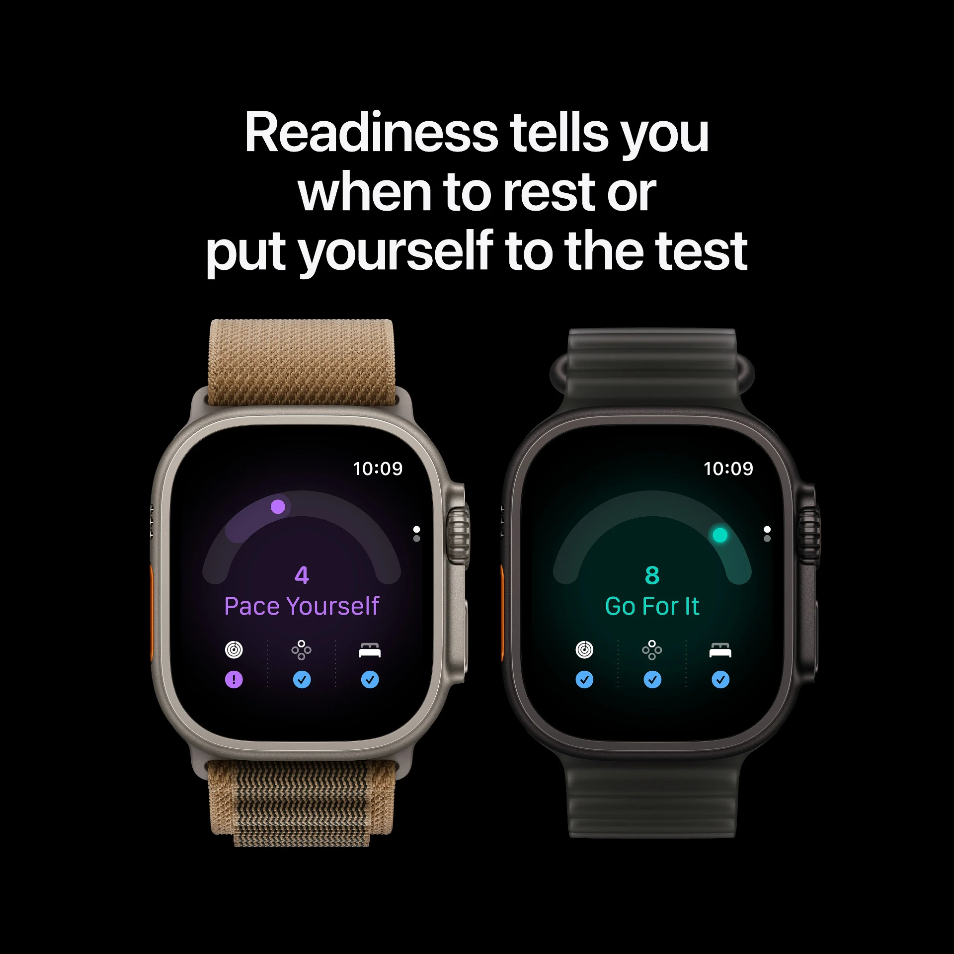 Readiness prikaz na Apple Watch Ultra 4